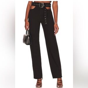 WeWoreWhat Black Straight Leg Jeans